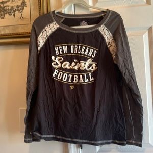 NEW ORLEANS SAINTS Women’s Long Sleeved T-Shirt Size XL